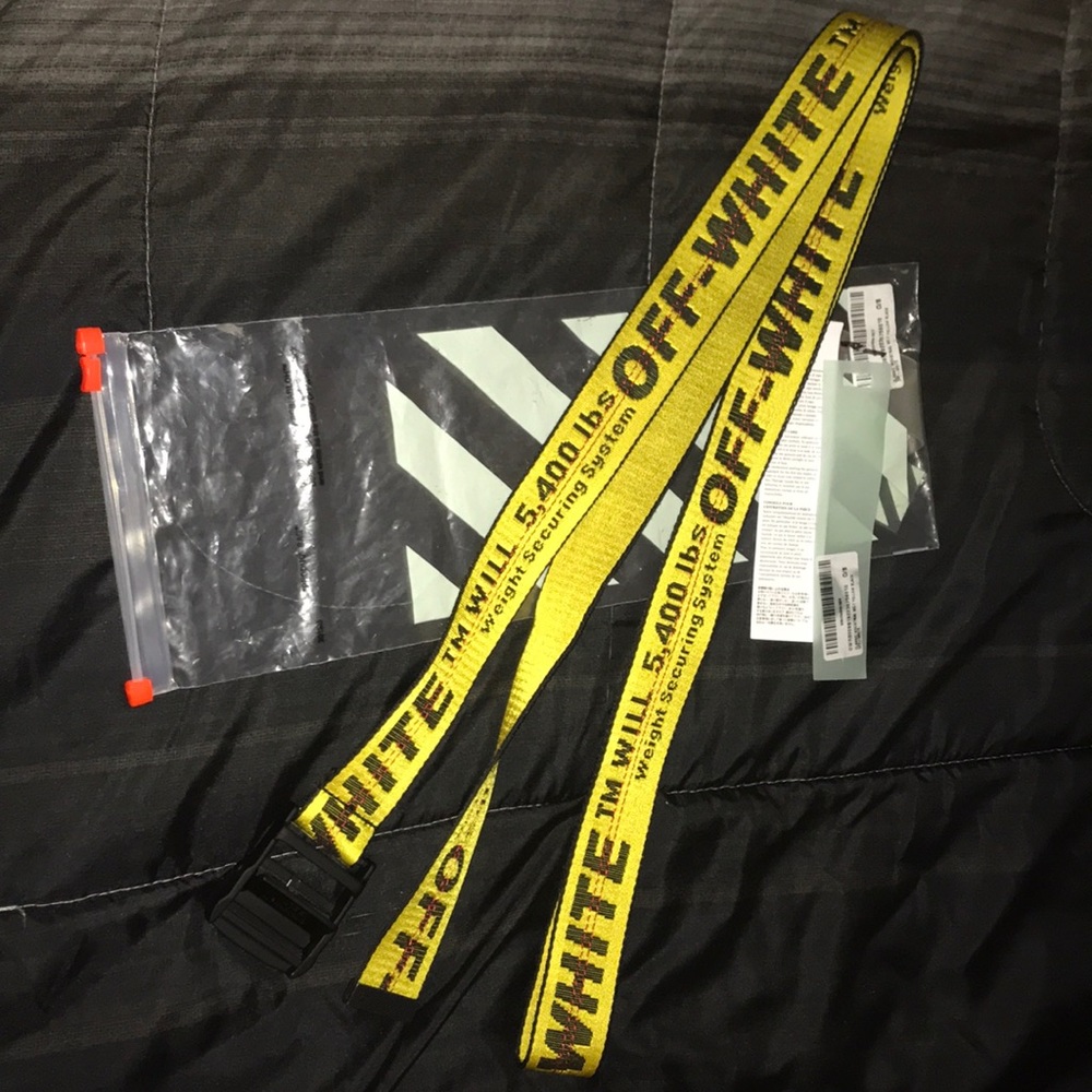 Authentic OFF WHITE caution tape belt